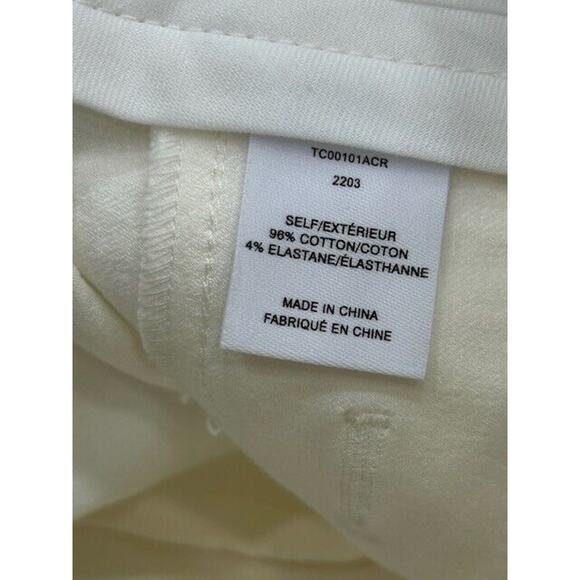 Derek Lam 10 Crosby Womens Gold Button Robertson Flared Pants White Size 0 NWT - Picture 8 of 13